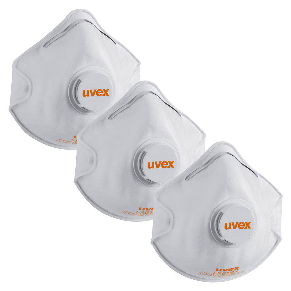 3 respirátorové masky uvex silv-Air classic 2210 FFP2 DIN EN 149:2001