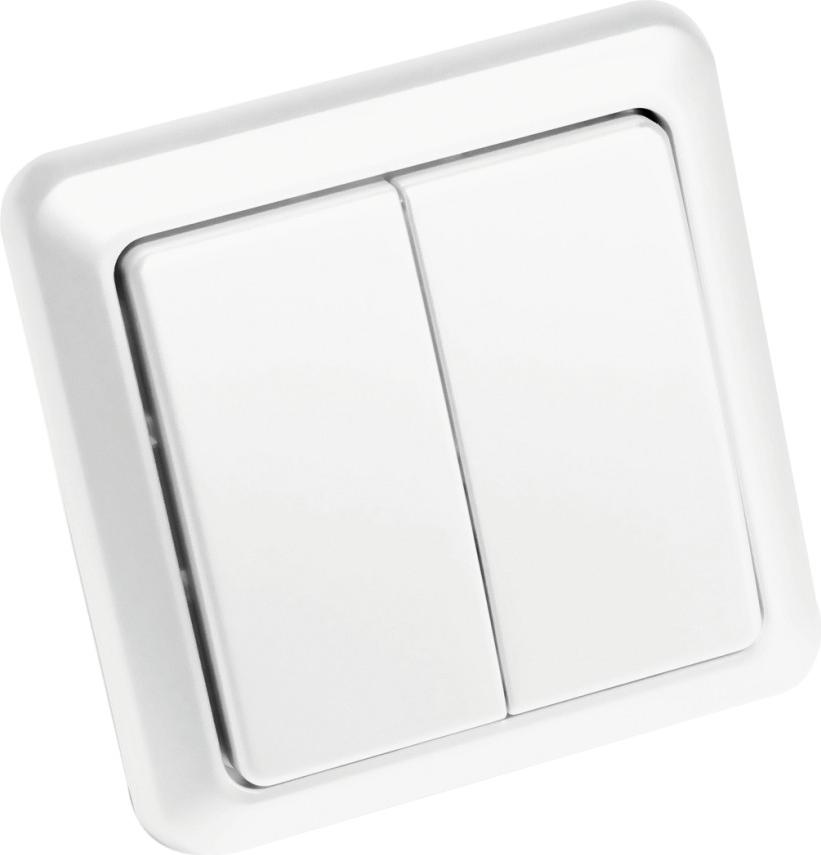 Intertechno Funk Serienschalter ITW-852 inkl.1-fach Wippe für Schalten & Dimmen