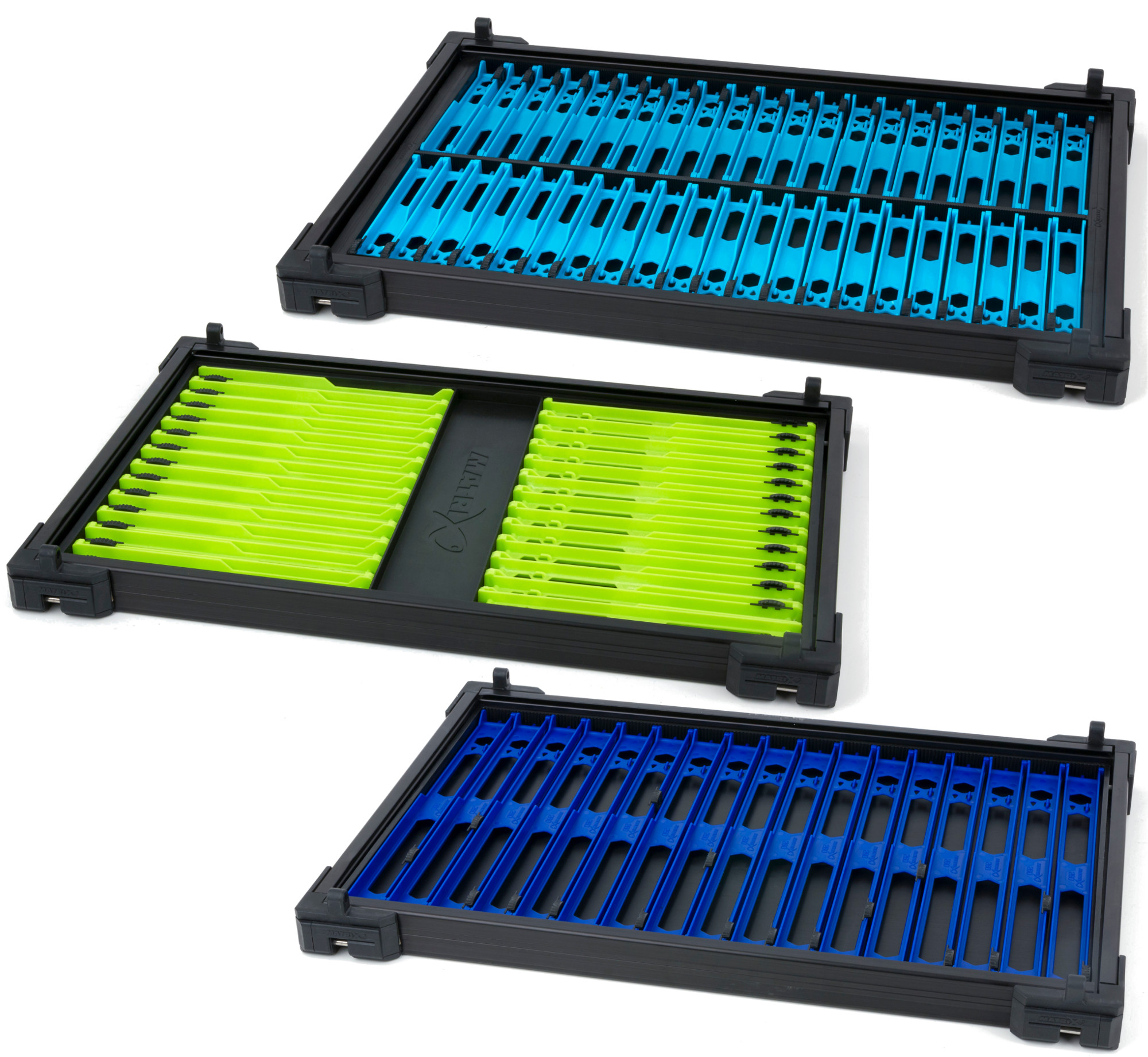 Fox Matrix Pole Winders loaded - Box mit Wickelbrettchen , Ausführung:Pole Winder Tray mit 42 Wickelbrettchen in 13cm GPW001