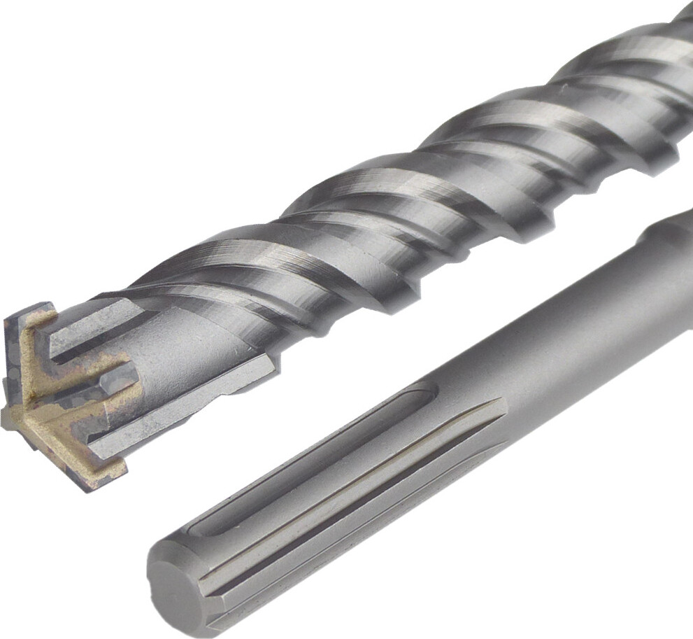 SDS MAX Betonbohrer Ø38mm x 600mm Kreuzschneide Hammerbohrer Steinbohrer Bohrer Quadro-X für Mauerwerk vierschneidig Schlagbohrer BOHRFUX
