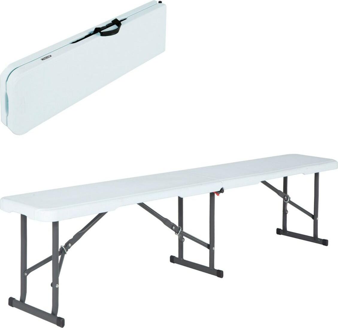 Bank Lifetime Weiß Biegsam 183 x 42 x 29 cm S8901377