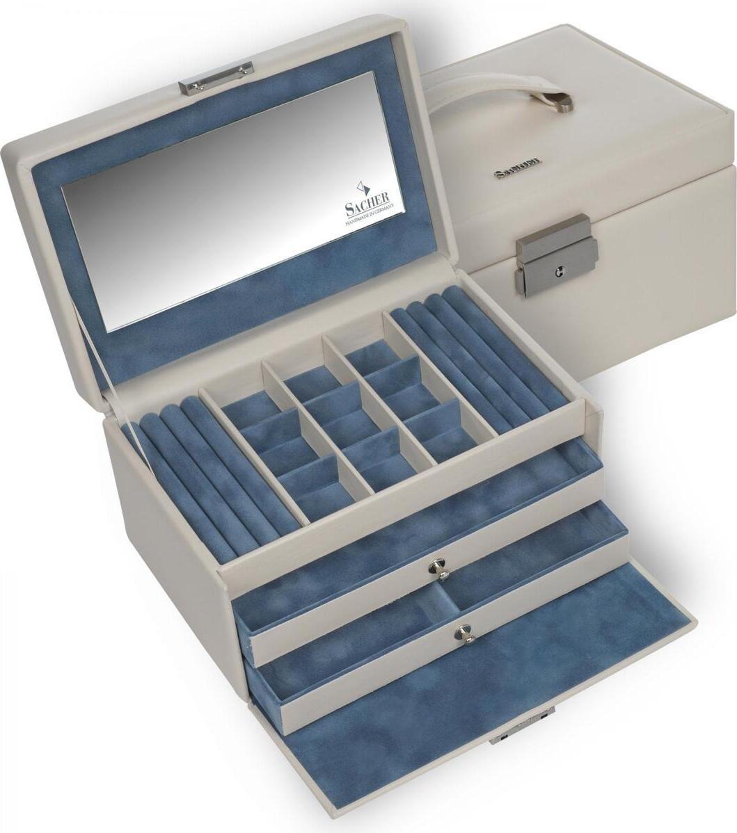 Sacher 25.518.565608 - Schmuckkasten Elly elegance ivory Vollrindleder