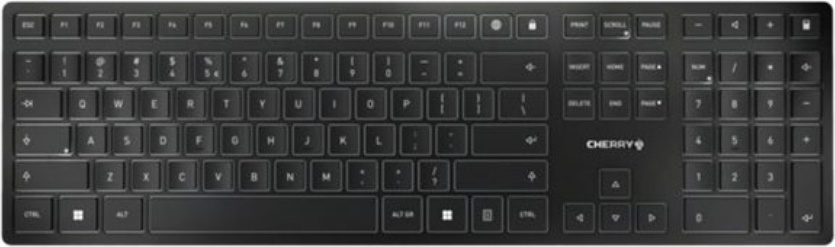 CHERRY KW 9100 SLIM - RF Wireless + Bluetooth, Schwarz | JK-9100BE-2