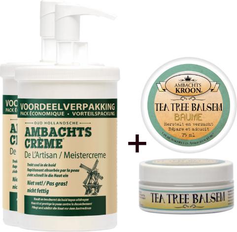 Ambachtscrème 2x Ambachts-Meistercreme - Craft Creme 1000ml + 1 x Teebaum-Balsam 75ml