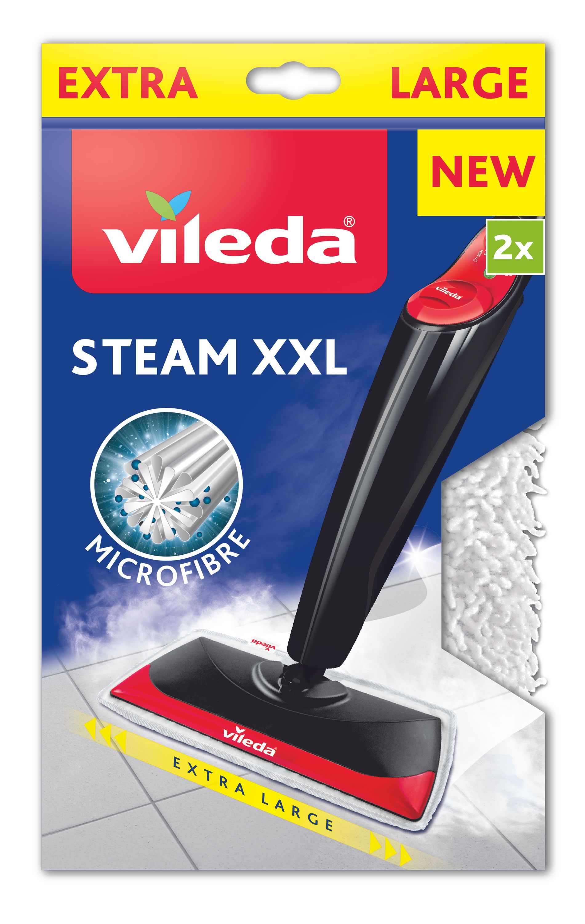 Original Vileda Steam 2er Pack Ersatzbezüge 