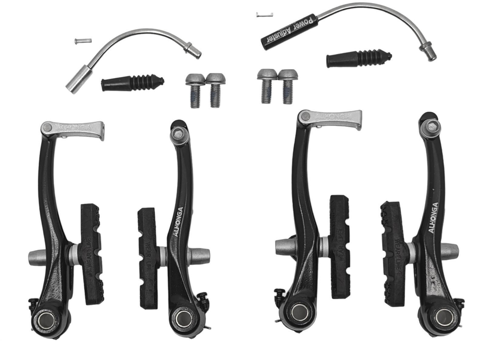 Alhonga V-Bremsen Set Schwarz Aluminium Vorderradbremse + Hinterradbremse P343