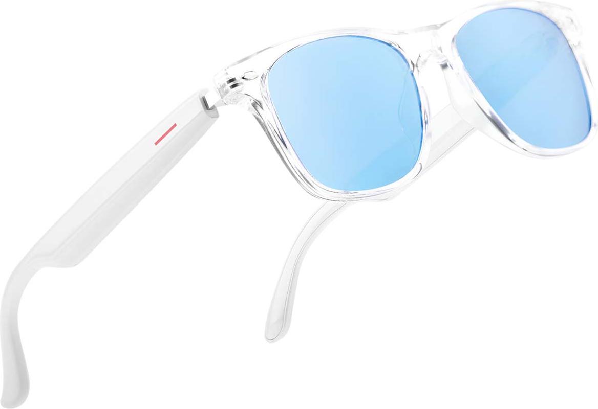 Avizar, Vernetzte Brille Dione mit getönten UV-A/B-Gläsern, Weiß / Blau SG-DIN-BL