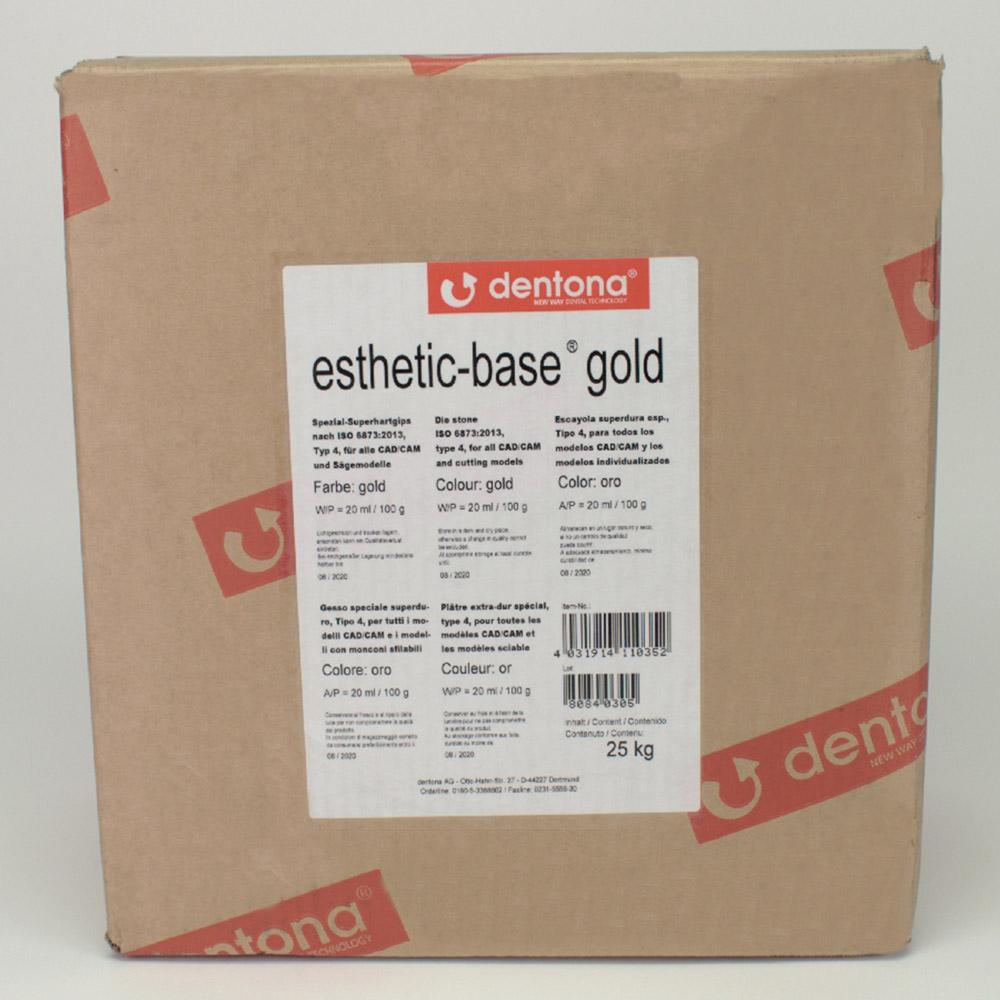 Dentona AG Esthetic-Base Spezial-Stumpfgips Typ 4 für Zahntechnik gold 25 kg 11035