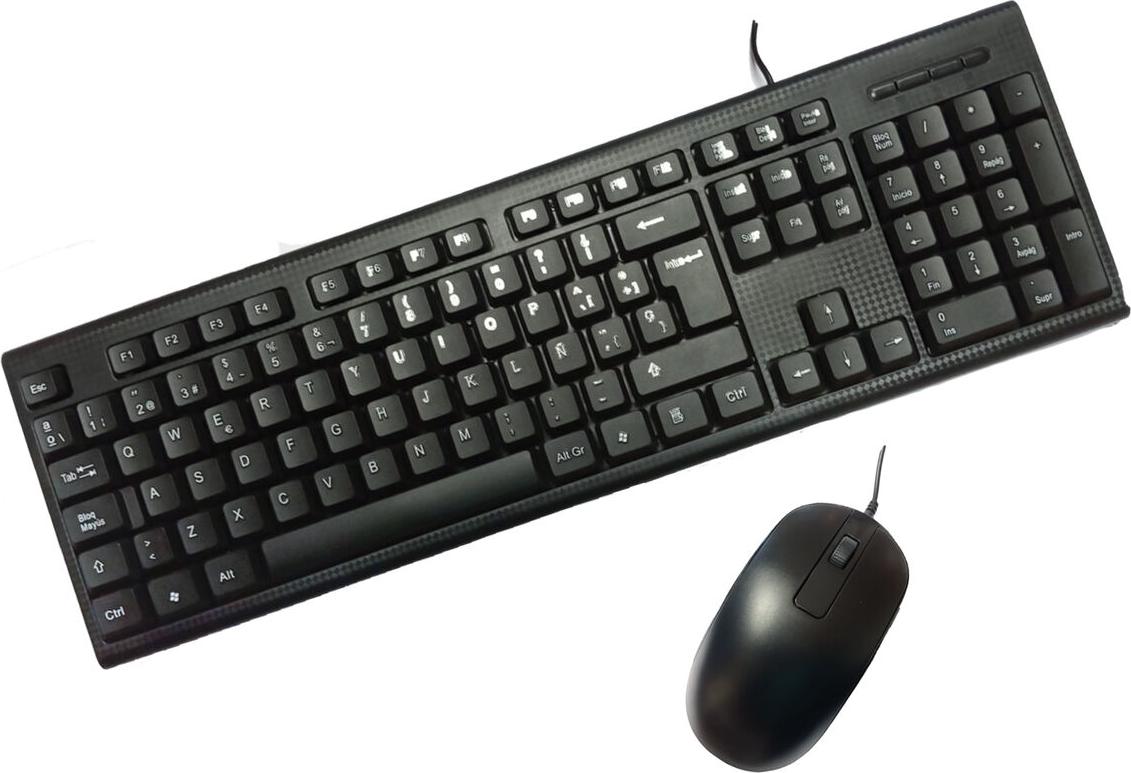 Tastatur und Maus CoolBox HK-616 + HM-81 Schwarz Spanisch Qwerty Spanisch PCC-KTR-001