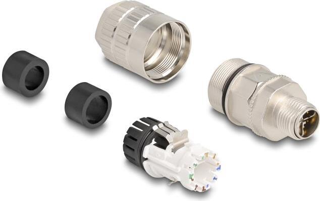 Delock - Netzwerkanschluss - 8 pin M12-X (M) - CAT 6a - IEEE 802,3an (86032)