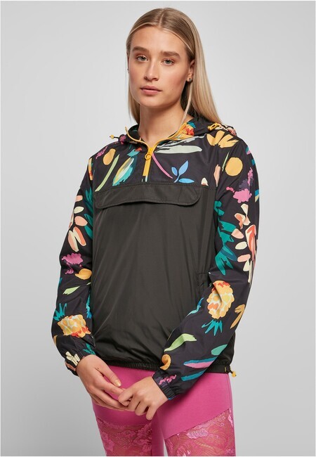 Urban Classics Ladies Mixed Pull Over Jacket blackfruity S tbi-TB4776-03665-0051