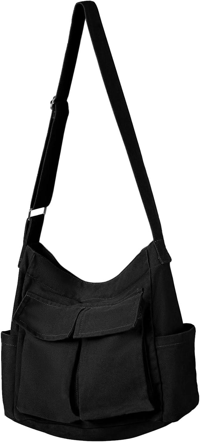 Mmgoqqt Große Damen-Schultertasche, Handtasche für Schule und Uni, Herren-Schultertasche, Schul- und Uni-Tasche, Umhängetasche, für Reisen, Arbeit, Schule und den täglichen Einkauf Kau-LA-26328-344