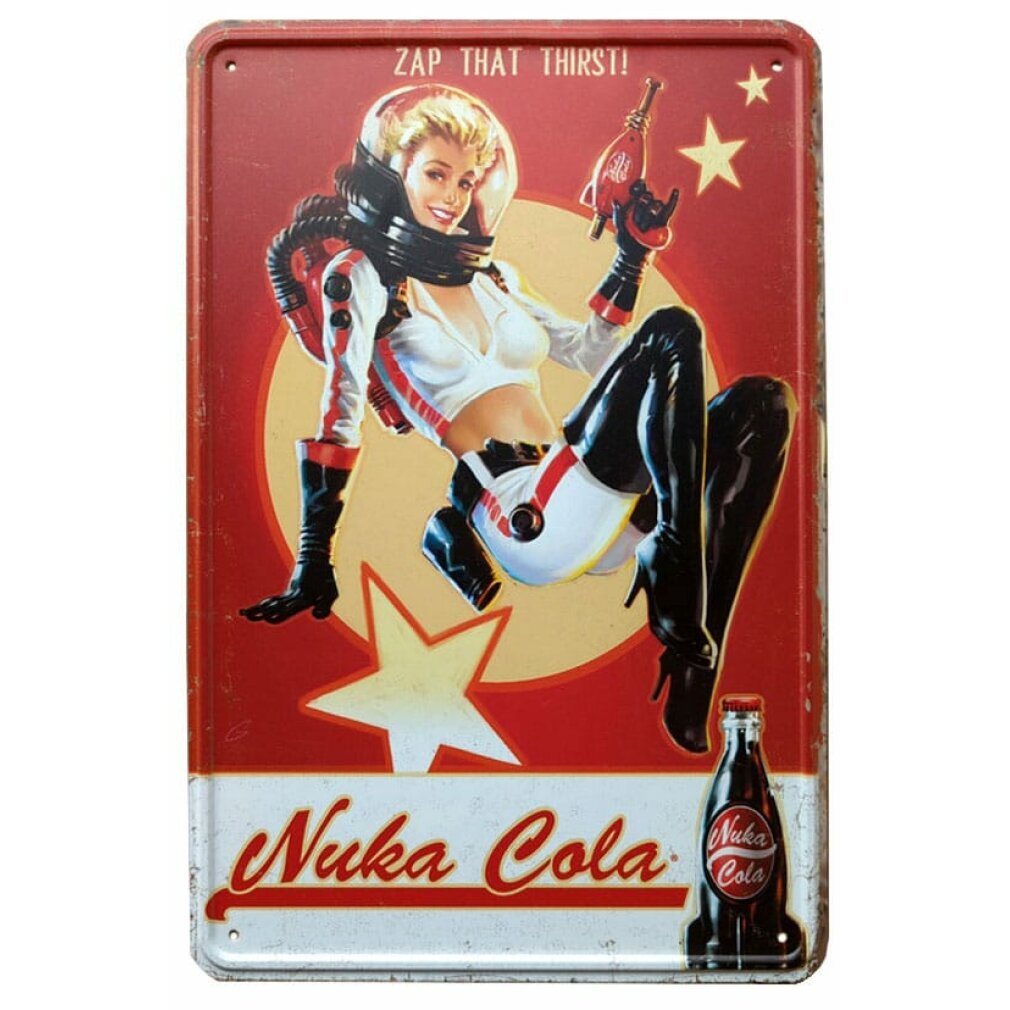 DEVplus Fallout Me­tall­schild Nuka Cola Girl 266