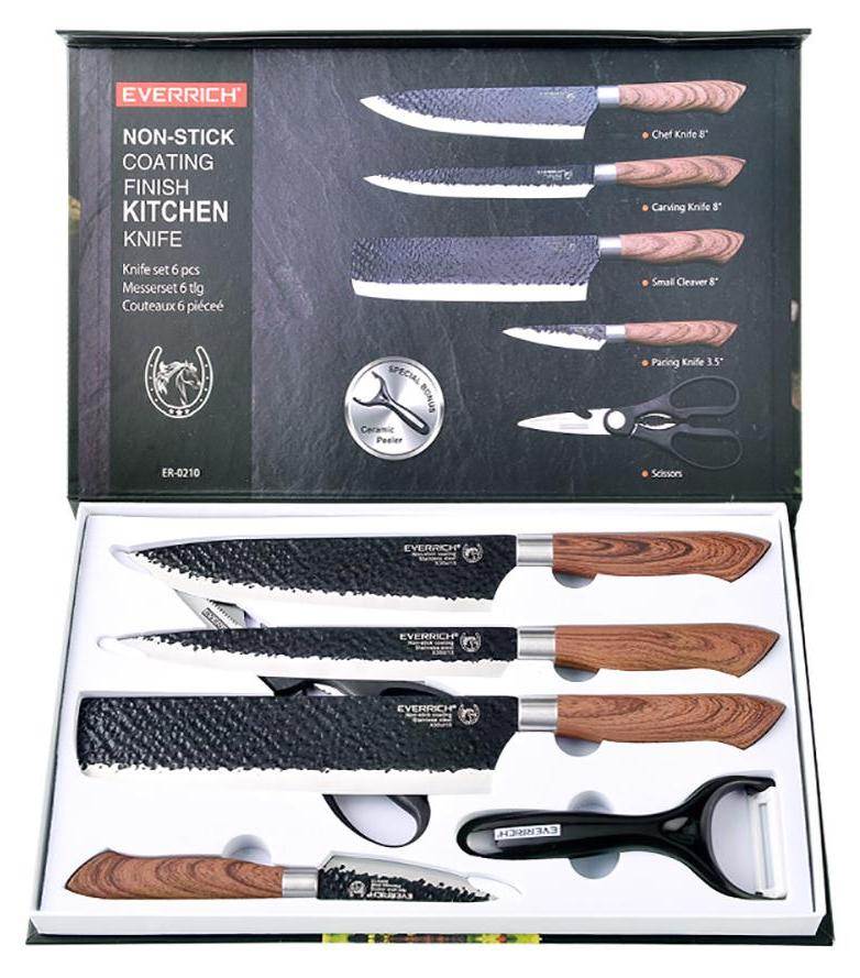 hocan Handgefertigte Küchenmesser-Set mit BO-Nichtkleben-Schicht
