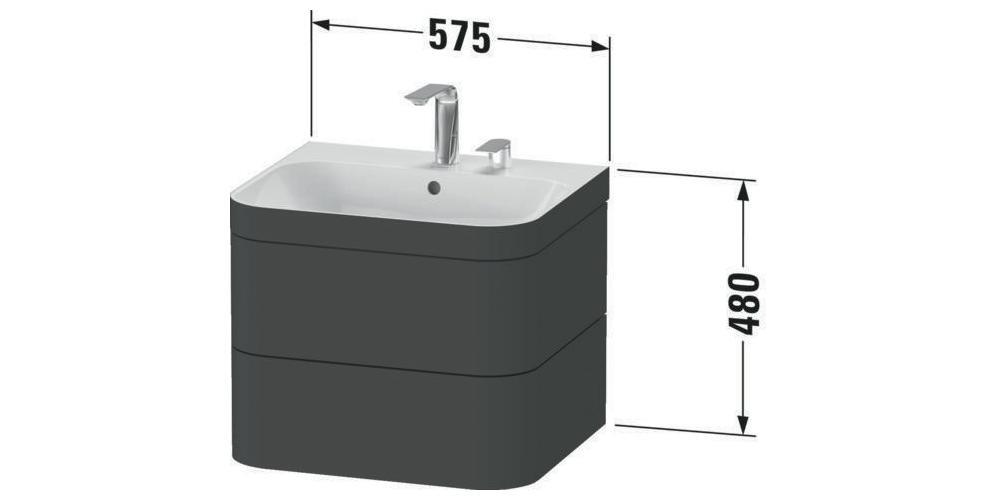 DURAVIT HP4635N8484 HappyD2+ cbonded wh