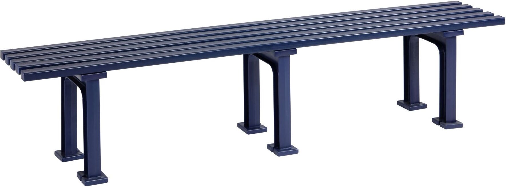 Blome Gartenbank Mono ll, 4-Sitzer, Pflegeleichte Kunststoff, mit 5 Mehrkammerprofilen & 3 Standfüßen, Blau 70525