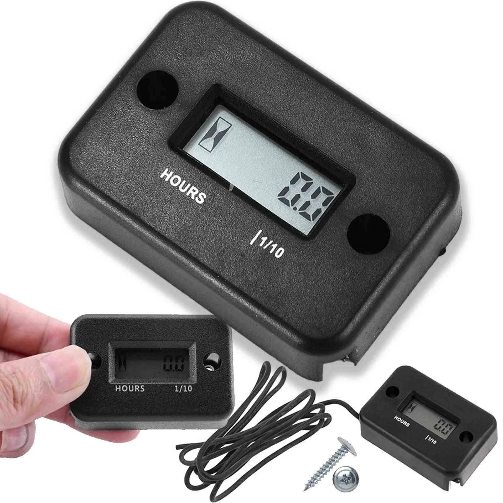 PrzydaSie Betriebsstundenzähler Motorstundenzähler Motostundenzähler Reset Schwarz für Motorrad Rasenmäher Quad Generator Boot 691