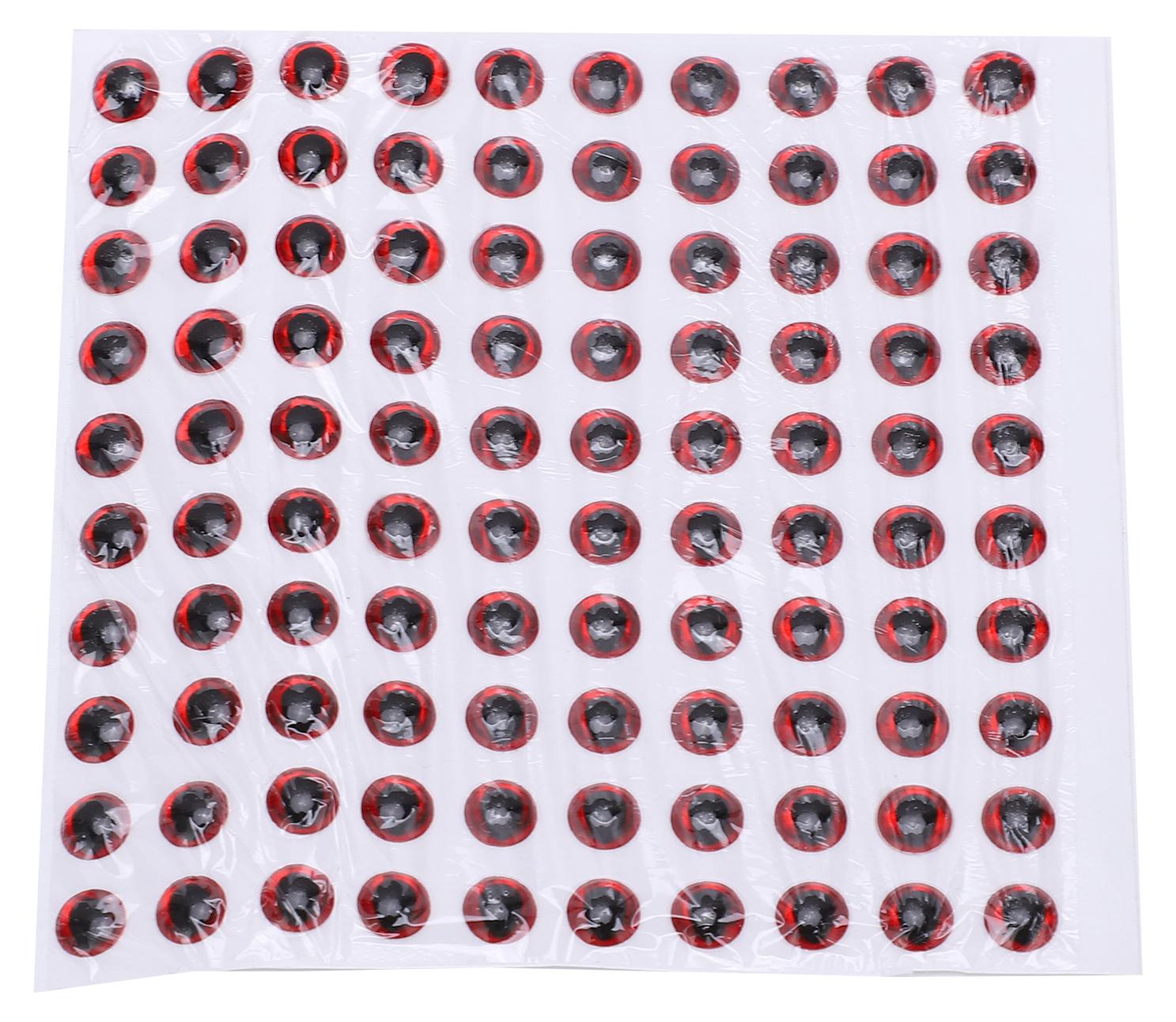 Gistuch 100 Stück Fischaugen, 5 mm, langlebig, 3D, rund, weich, DIY, leicht, zart, Angelköder, Augen, Rot