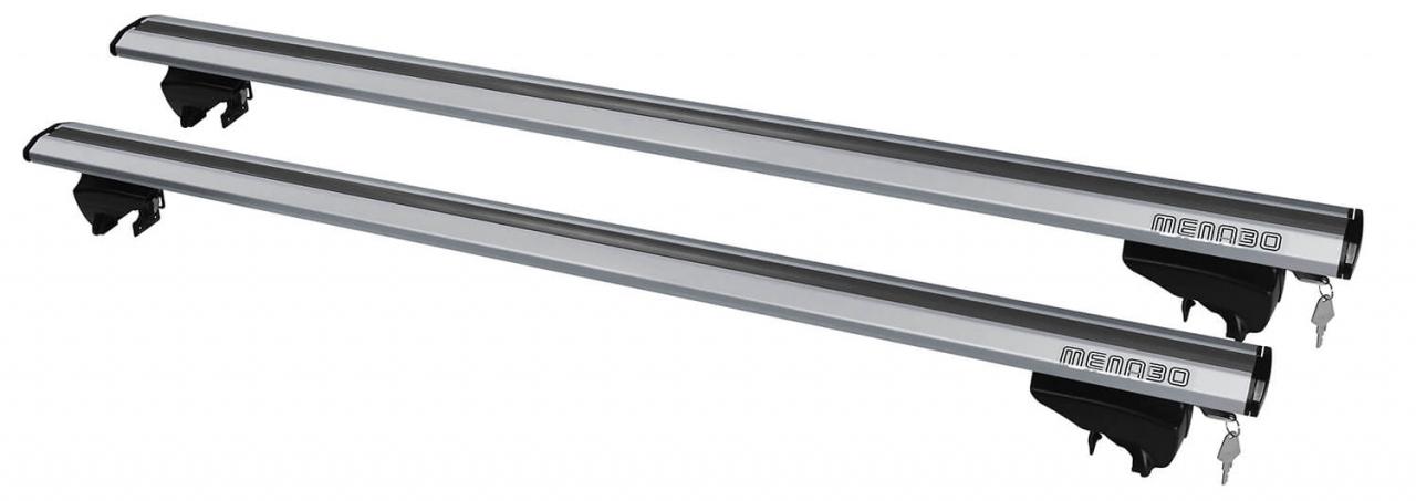 Menabo Blade | Dachträger Hyundai - Elantra / Lantra (J2), 1995-2000 - Aluminium - Länge 130 cm - Tragkraft 90 kg - 2er-Pack