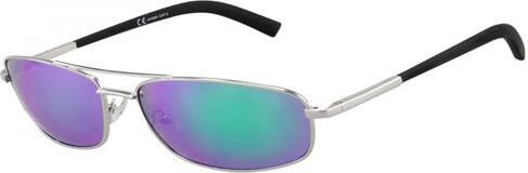 emeco Herren Sport Metall Sonnenbrille Rechteckig Modern Designer Brille 2071 farbe BLAU-GRÜN