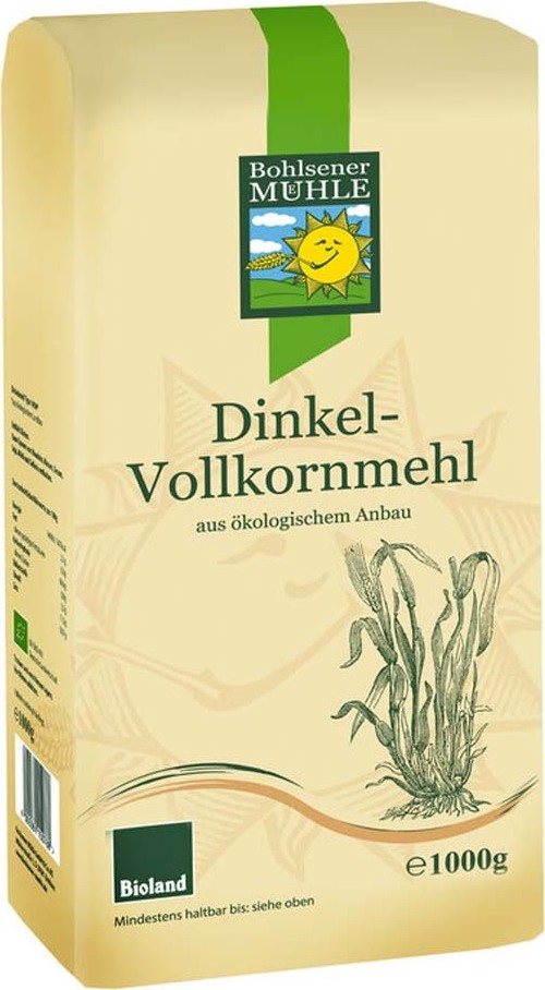 Bohlsener Mühle Dinkelmehl - Vollkorn 1kg 6er Pack