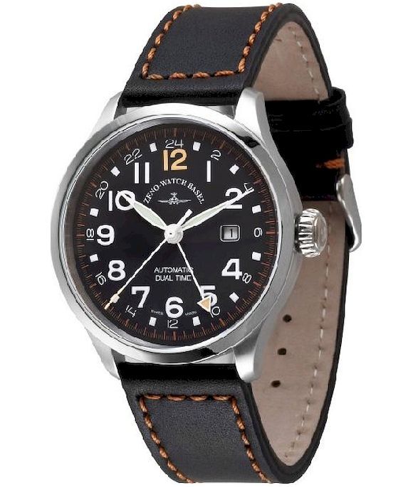 Zeno-Watch - Náramkové hodinky - Pánske - Chrono - Retro Tre Pilot - 6302GMT-a15