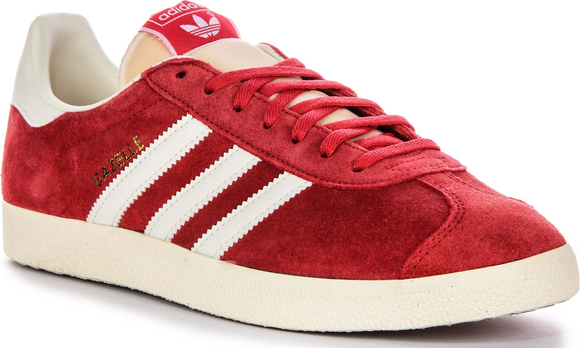 Adidas Gazelle Classic Ins Low Herren Suede Leder Sneaker in Rot Weiß – 10 UK - 44 2/3 EU - 10.5 US / Red White 458103_1177-44_2_3