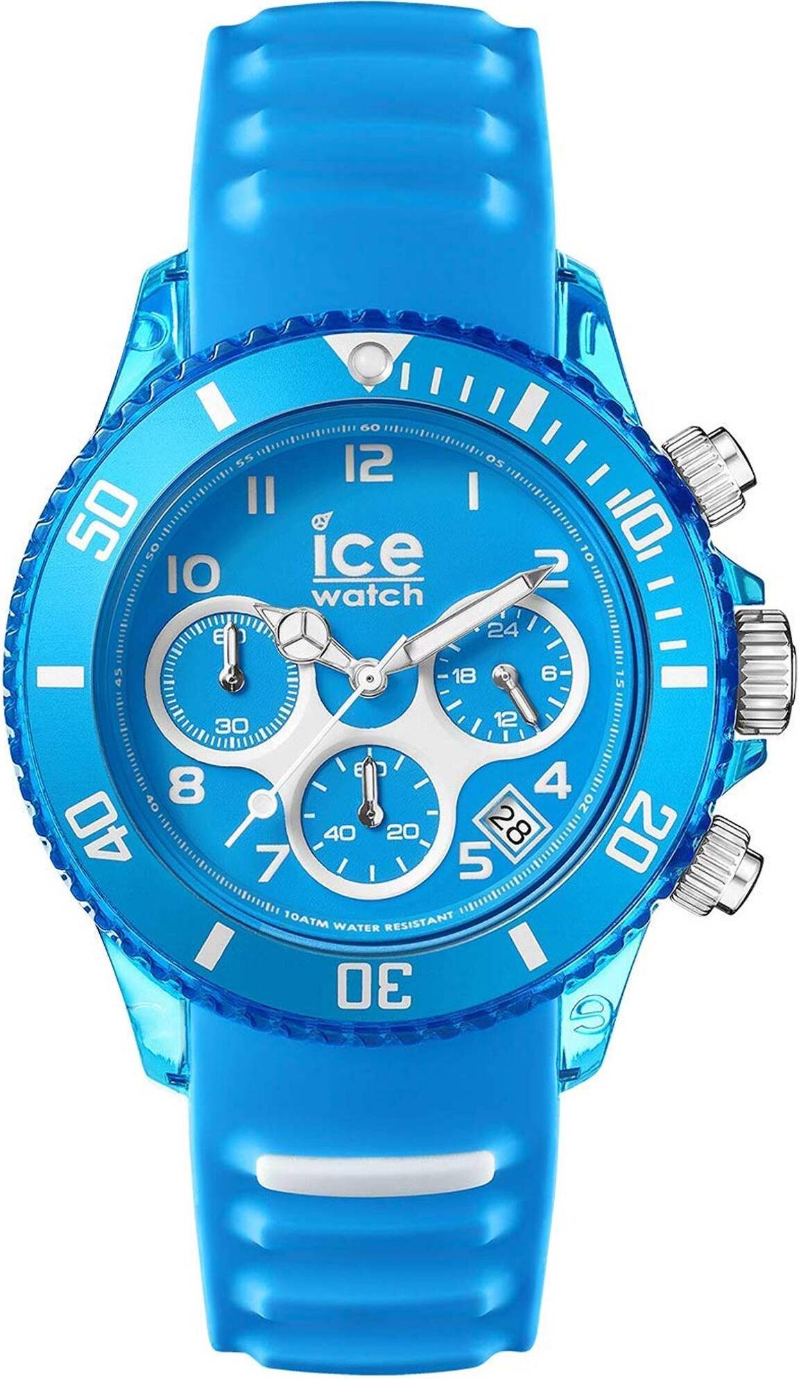 Ice Watch Pánske hodinky ICE aqua - Malibu - Large - CH Chronograph Wristwatch 012736 Silicon/Blue