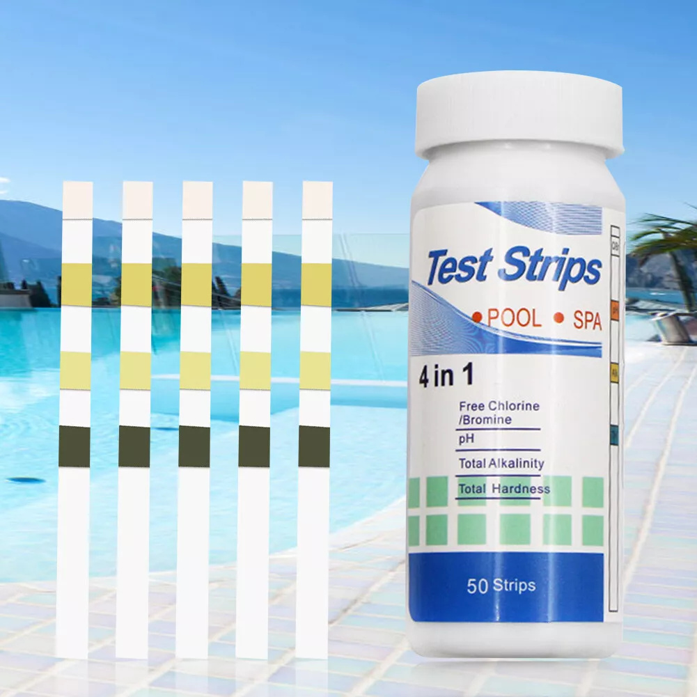 yozhiqu 4 in 1 PH-Teststreifen Restchlor Eine Flasche Imprägniertes Testpapier
