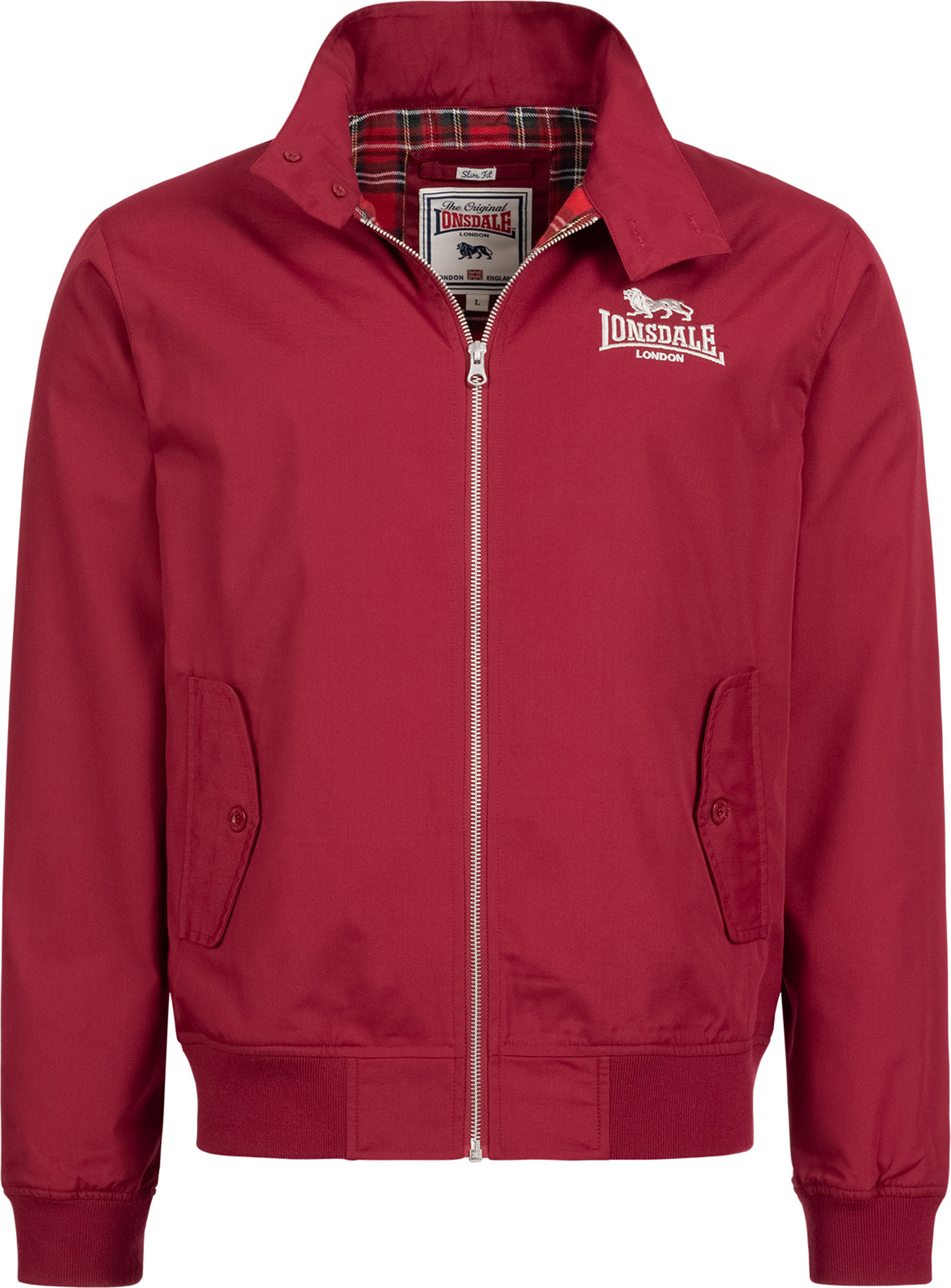 Lonsdale Herren Jacke Classic cherry red L Sweatjacken