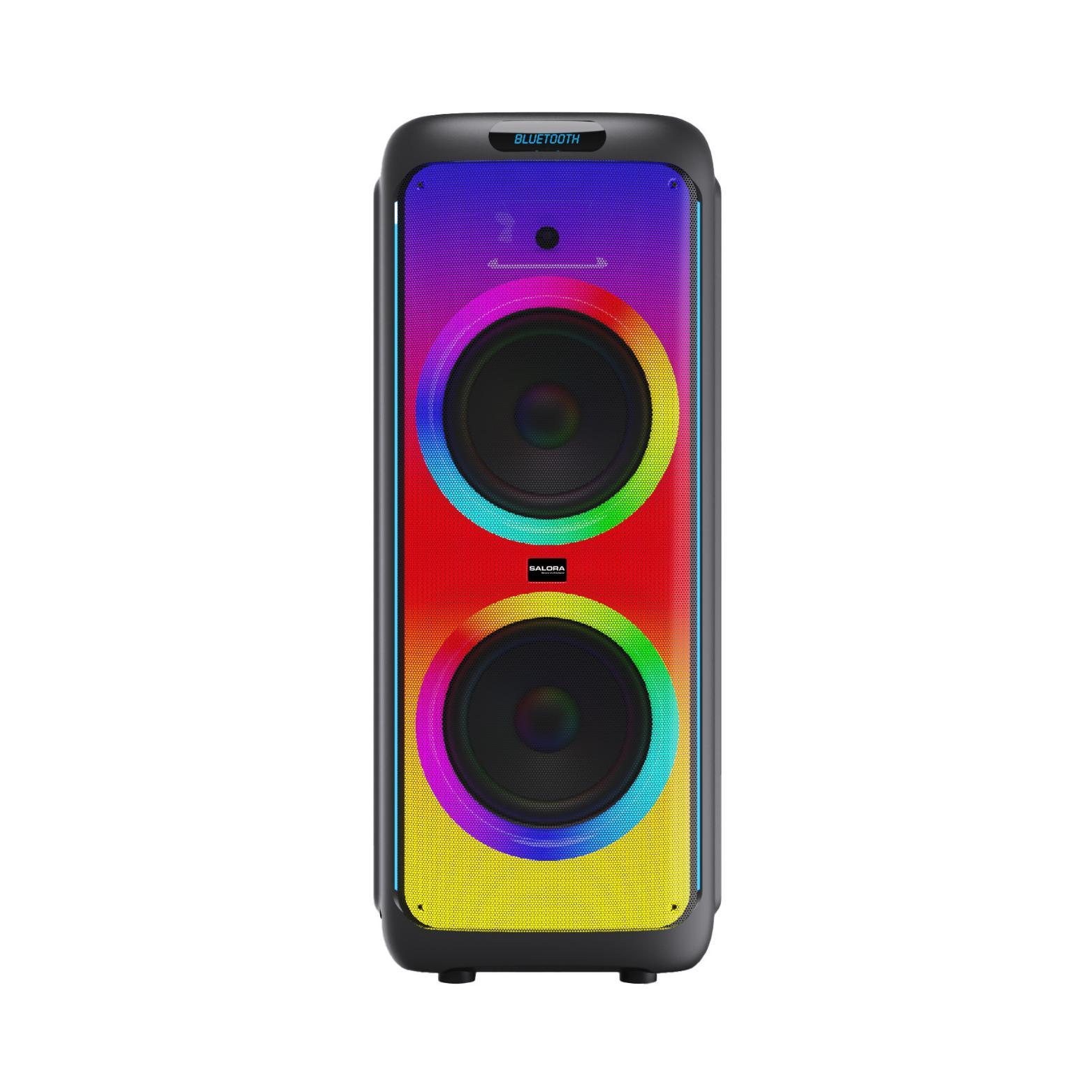 Salora PARTYBOX1200 - Party reproduktor - Boombox - 1200 Watt - LED osvetlenie - Výkonný zvuk