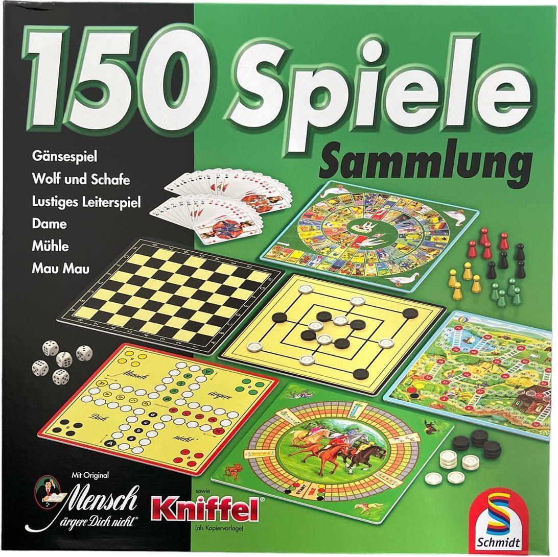 Schmidt Spiele Spielesammlung mit 150 Spielen, Gesellschaftsspiel, Brettspiel, Würfelspiel 49141