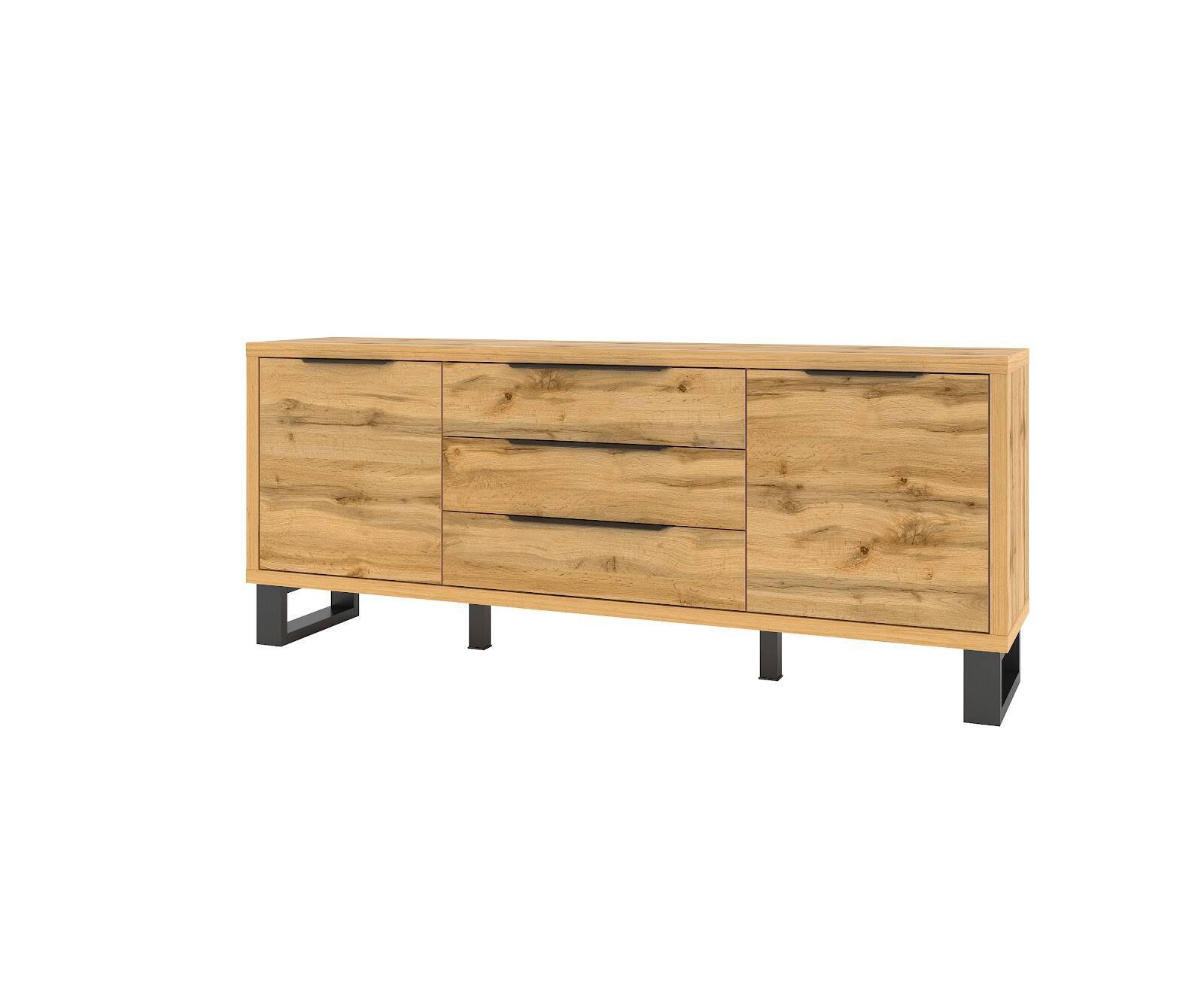 OXM Kommoden Halle Wotan-Eiche 200 x 80 x 45 cm HALLE_25