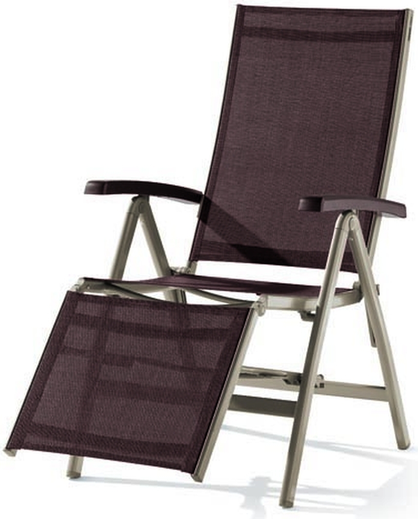 Gartenstuhl >Bodega< in Mocca, Kunstfasergewebe - 95x109x62cm (BxHxT)