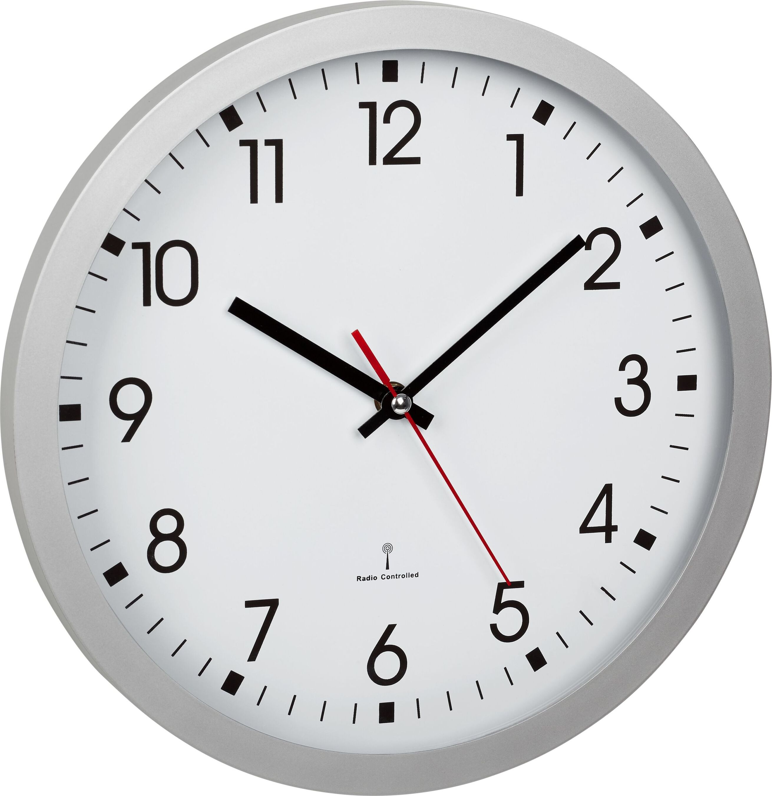 Relaxdays Wanduhr Ohne Zahlen – 30,5 Cm, Grau, Analog Mit Sekundenzeiger, Batteriebetrieben