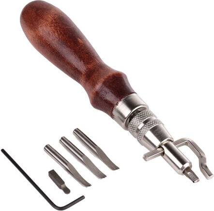 Zhixia 5 Rillenzieher Schneider Kantenzieher Kantenhobel Lederwerkzeug Punziereise