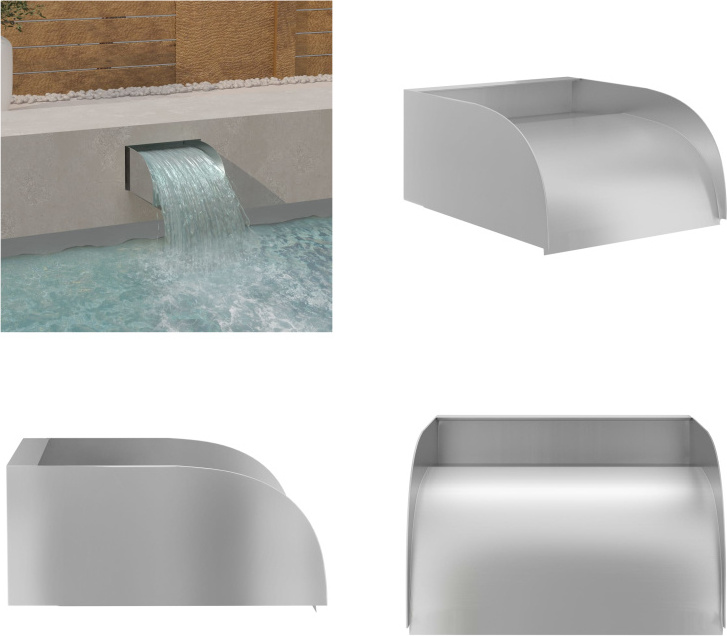 vidaXL Wasserfall 30x34x14 cm Edelstahl 304 - Wasserfall - Wasserfälle - Outdoor-Wasserfall - Outdoor-Wasserfälle HL148875
