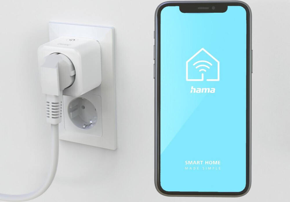 Hama Smarte WLAN-Steckdose, Matter, sprach- u. appgesteuert, nachrüstbar, 3.680W (00176638)