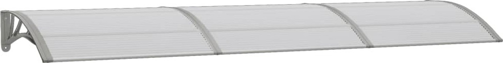 VidaXL Pensilina Per Porta 80x75 Cm, In Policarbonato Trasparente E Grigio, Telaio In Alluminio E ABS, Facile Da Montare