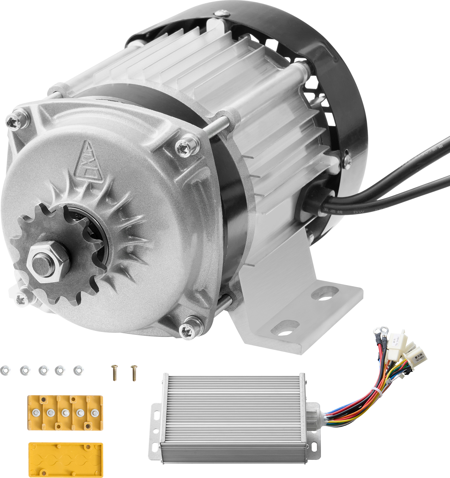 VEVOR 500 W elektrický bezkartáčový jednosmerný motor, bezkartáčový motor - 48 V 2700 ot/min motor pre motokáry, elektrické bicykle, motorky, skútre