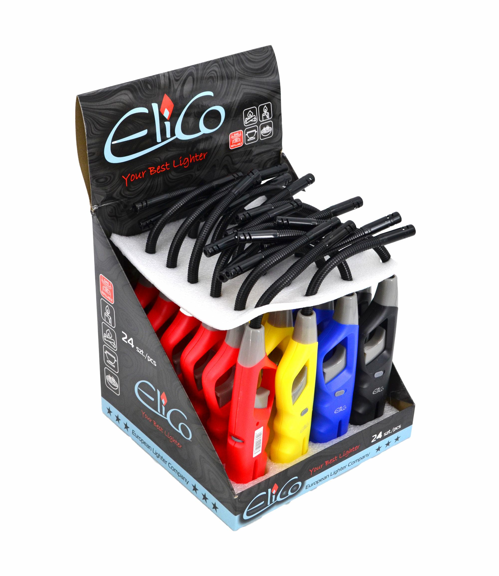 Elico Gasfeuerzeug biegbar 24Szt.