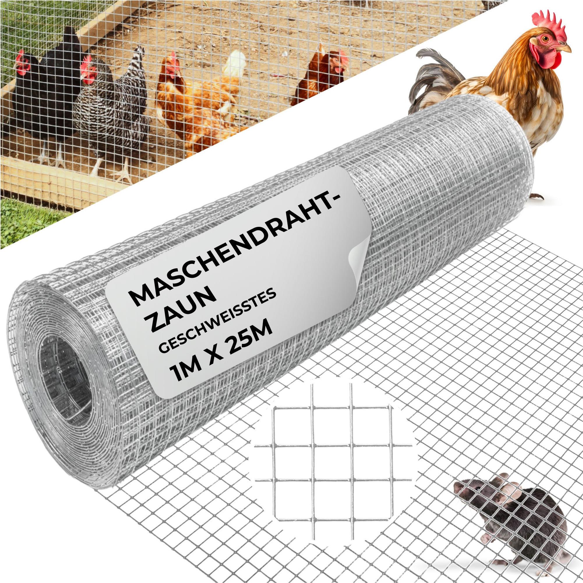 STREND PRO Geflecht GARDEN ZN, 1000/12x12/0,8 mm, viereckig, Garten, Tierhaltung, Packung 25 m