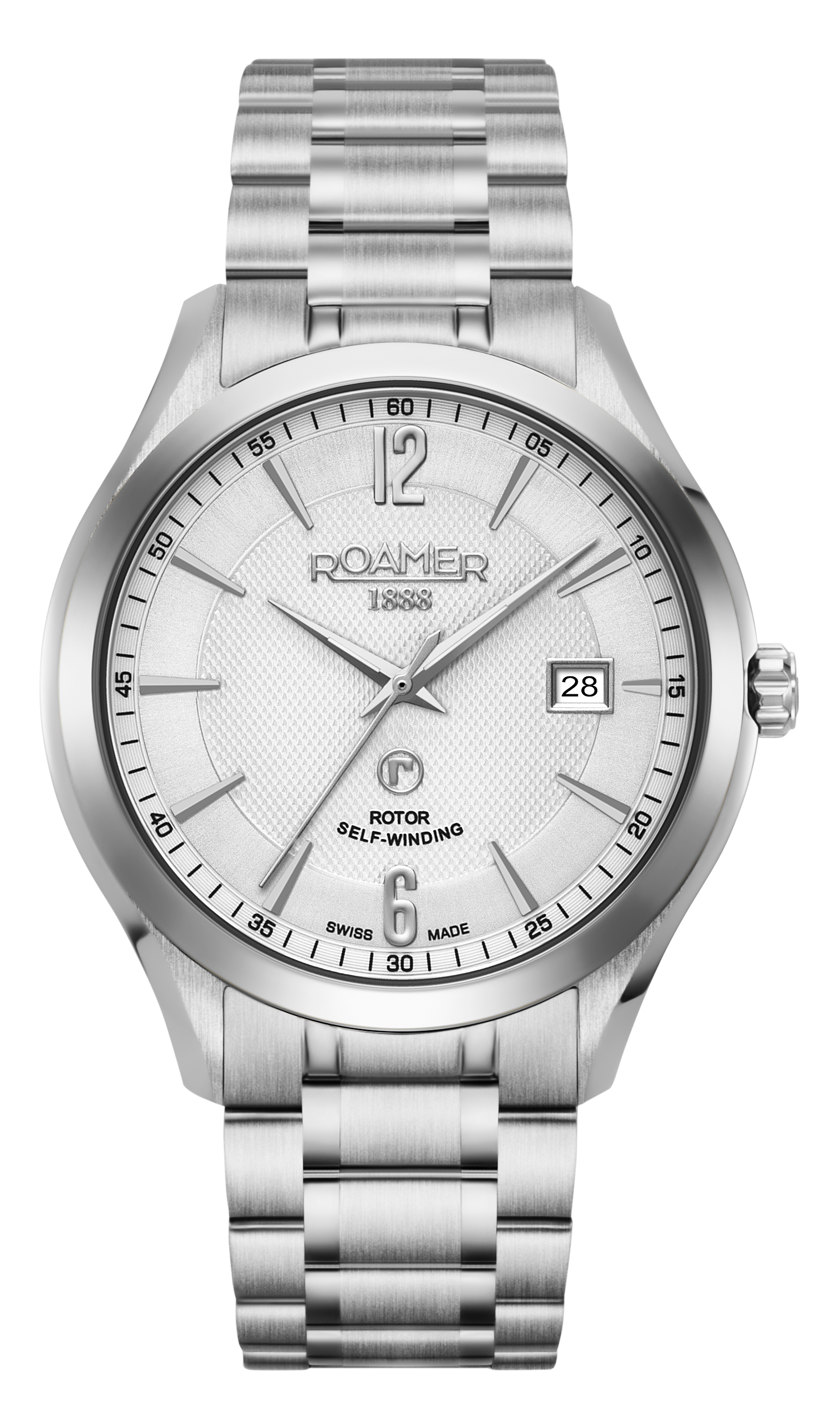 Roamer Herren Armbanduhr Mechaline Pro 41 mm Armband Edelstahl 953660 41 14 90