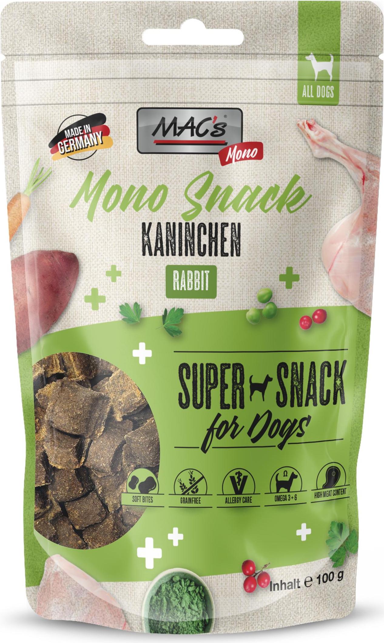 MAC's DOG - Monoprotein Snack 9x100g | Mono Kaninchen