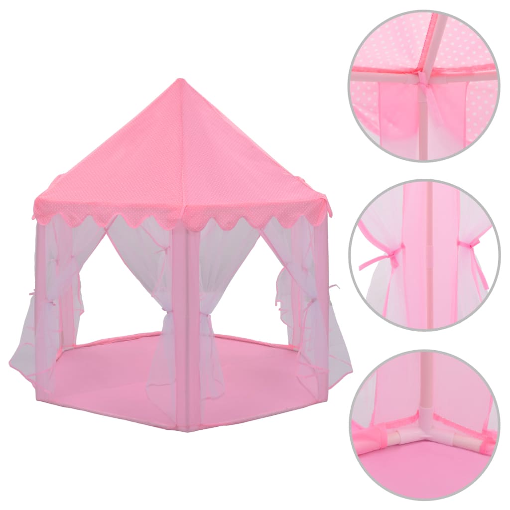 Kinderzelt Prinzessin Stil PVC Kinder Spielen Zelt Spielzelt 140x120cm Rosa DE 