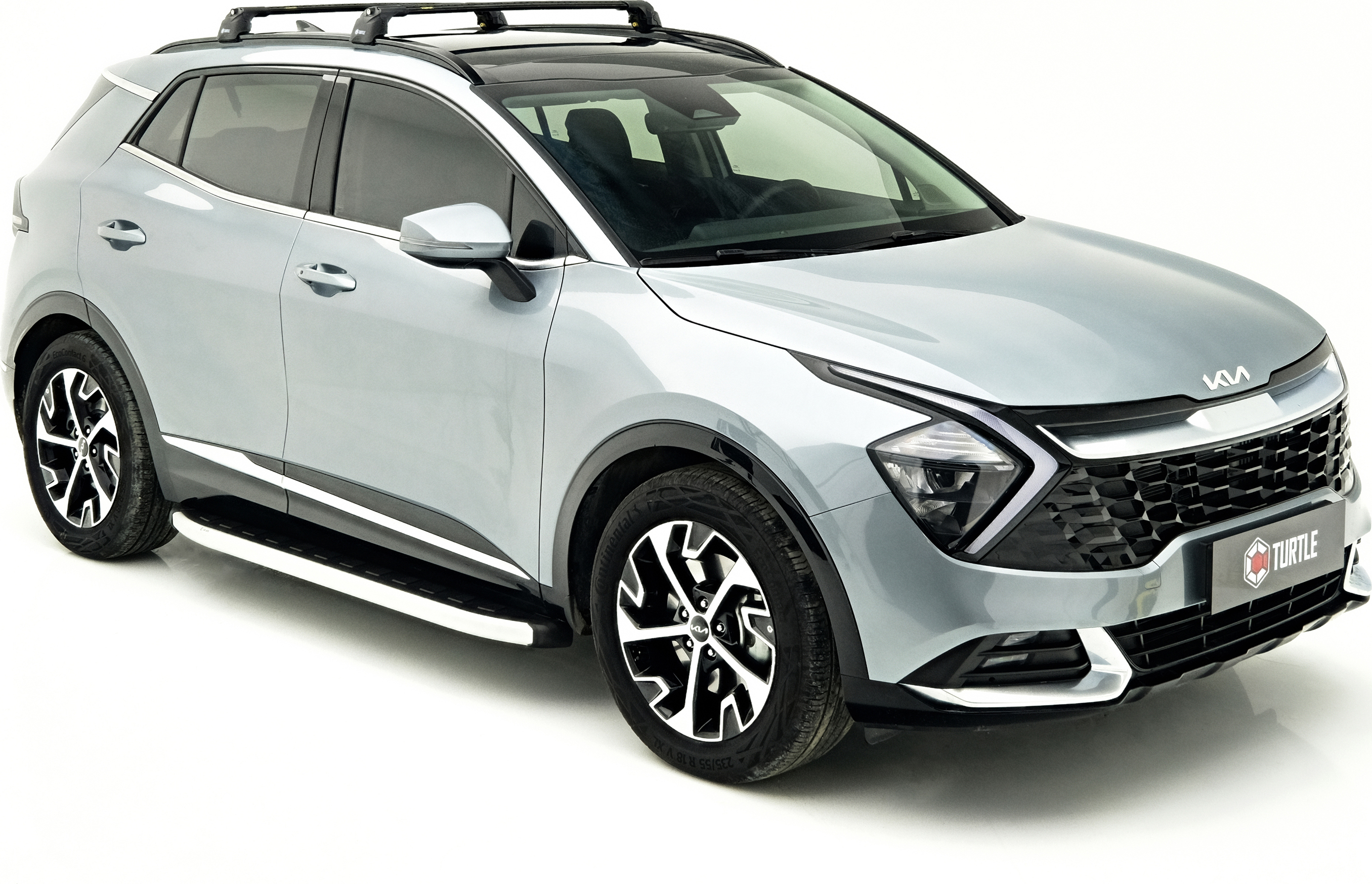 Barres De Toit Pour Kia Sportage 2004-2009 - Modèle FLY Gris, Aluminium Anodisé, Charge Max 75 Kg (véhicule En Mouvement) - 6