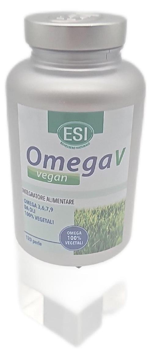 ESI Omega V Vegan Nahrungsergänzungsmittel mit Omega-3-, Omega-6-, Omega-7- und Omega-9-Fettsäuren mit Öl