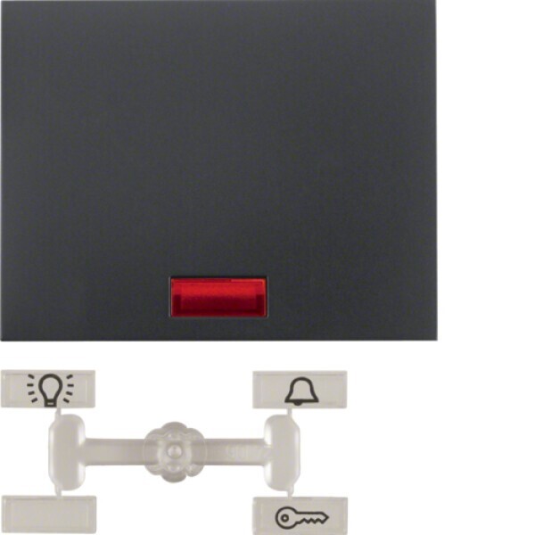 Berker K.1, Wippe, mit 5 beiliegenden Linsen, anthrazit, matt, 1 Stk. 14157006