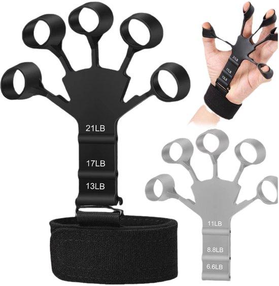 OEM Handtrainer - 2-teiliger Grifftrainer - zweischaliger Fingertrainer und Handkrafttrainer für Handtherapie, Klettern - erleichtert Schmerzen durch Arthritis und Carpaltunnelsyndrom (Farbe: schwarz, grau) 2026