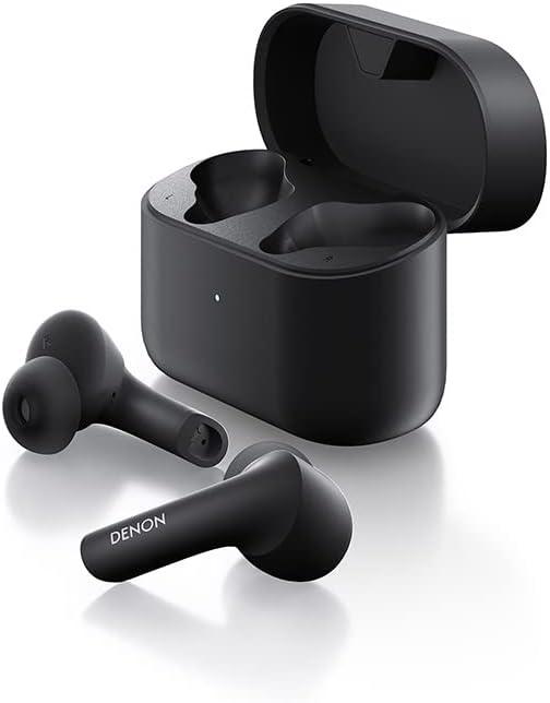 Denon True Wireless In-Ear Kopfhörer AH-C630W, Bluetooth, 18h Akku, IPX4 wasserfest, Mikrofon, Komfort Silikon Ohrpassstücke, Schwarz